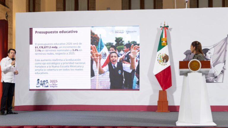 SEP anuncia inversión histórica de 1.1 billones en educación para 2026